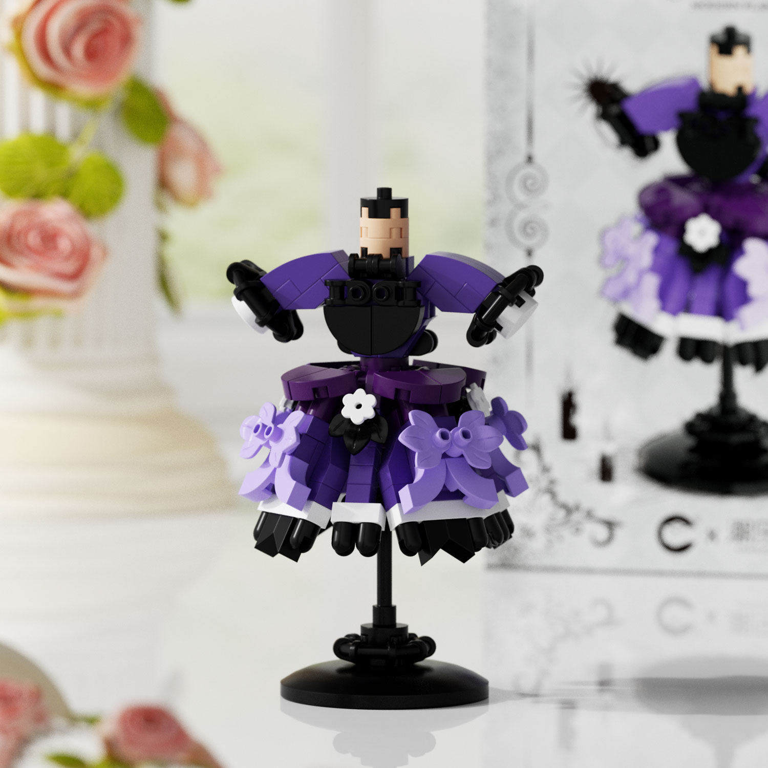 Transfronterizos Lolita Loli princesa vestido ensamblado bloques de construcción decoración hecha a mano juguetes para niños regalos para niñas el 1 de junio