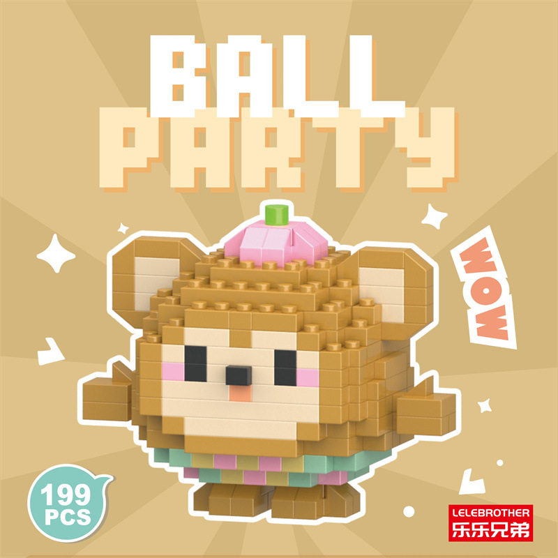 Venta al por mayor transfronteriza Lele Brothers ensamblado partículas pequeñas bloques de construcción de rompecabezas juguetes mini rompecabezas tridimensionales para niños micropartículas