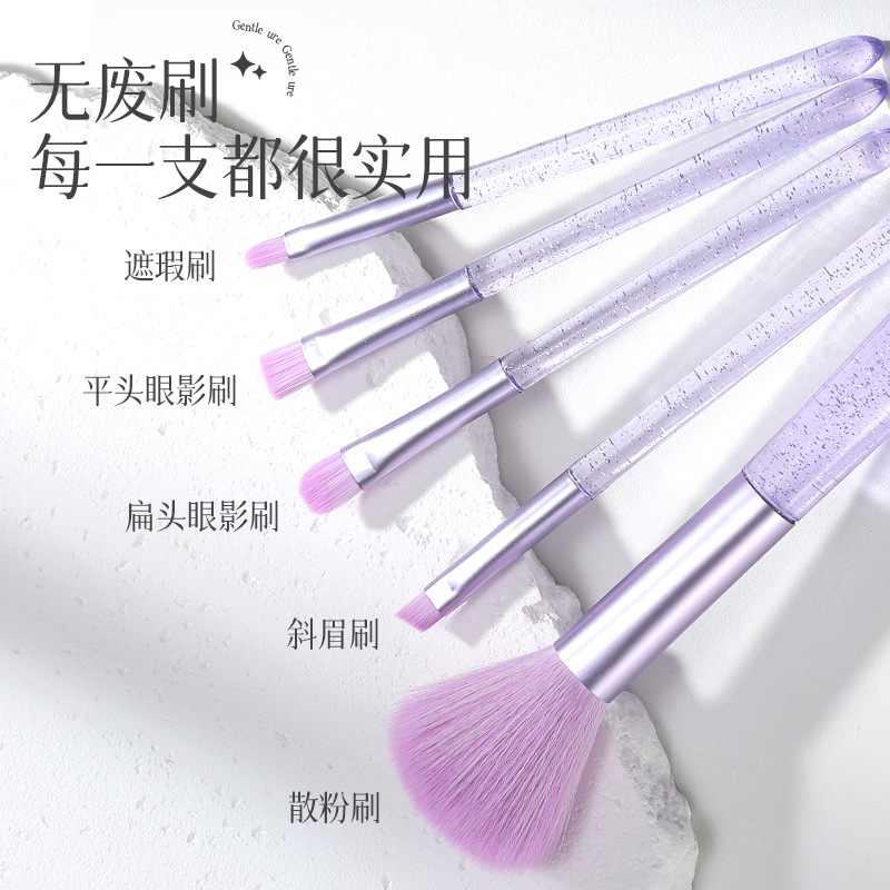 LMLTOP 5 conjuntos de cepillo portátil de tinta a granel cepillo de sombra de ojos cepillo labial herramienta de cepillo LLT34