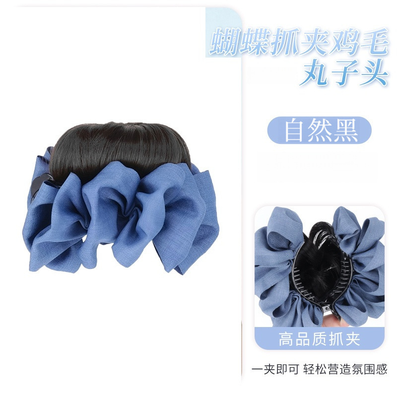 Xuchang ウィッグ ボールヘッドバンド 女性用 ハイタイ グリップクリップ 花のつぼみヘアアクセサリー 模擬後頭部 多用途ヘアウィッグバッグ|undefined