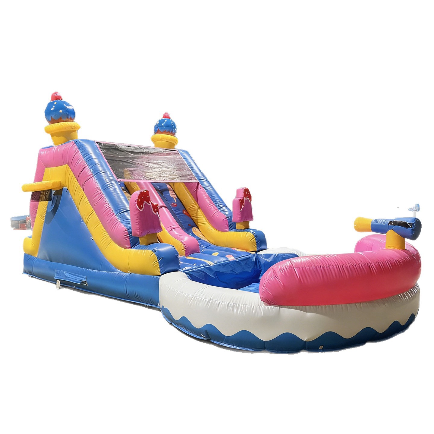 Cama de trampolín de agua infláble para niños fuera del hogar, castillo infláble para gran parque de atracciones infláble cama de trampolín