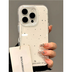 単層スプラッシュインク水玉模様 Apple 16pro 携帯電話ケース新しい iphone15promax 漫画 13 人格に適しています