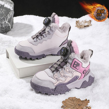 2025冬季新款旋转纽运动棉鞋休闲鞋加绒保暖大棉男女孩跑步鞋棉靴