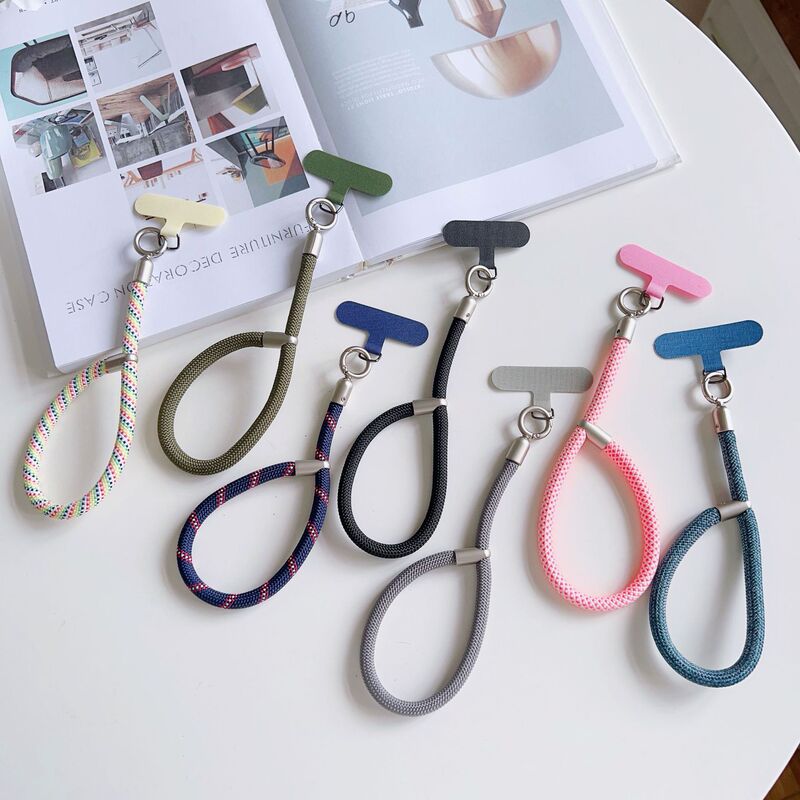 New Keychain Wristband Mobile Phone Lanyard Dopamine Color Anti-Lost Strong and Durable Bag Woven Short Lanyard New Keychain Wristband Mobile Phone Lanyard Dopamine Color Anti-Lost Strong and Durable Bag Woven Short Lanyard