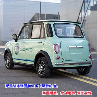 可配太阳能载客载人四轮车家用代步接娃成人电动车老头乐封闭客运