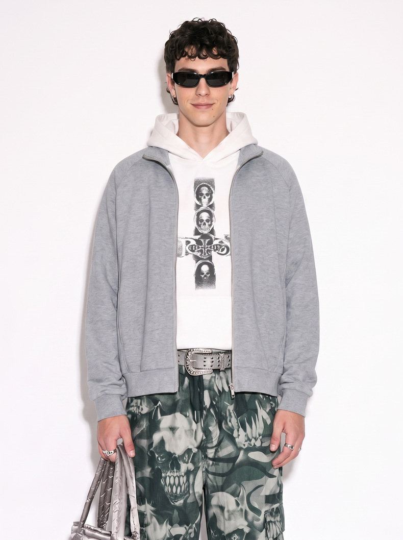Inflation 320g Zip-Up Stand Collar Sweatshirt