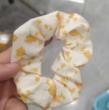 Coletero Scrunchie de Encaje con Flor de Alta Elasticidad para Mujer
