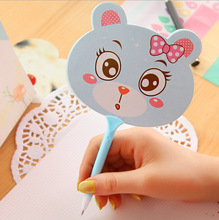 可爱卡通扇子笔 学生奖品圆珠笔 韩国创意文具