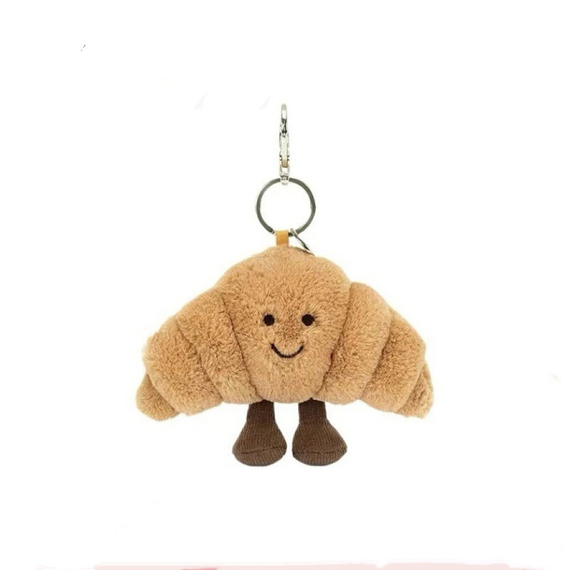 jellycat挂件三标齐全带钢印巴塞罗熊茄子牛角包 款式齐批发礼物|undefined