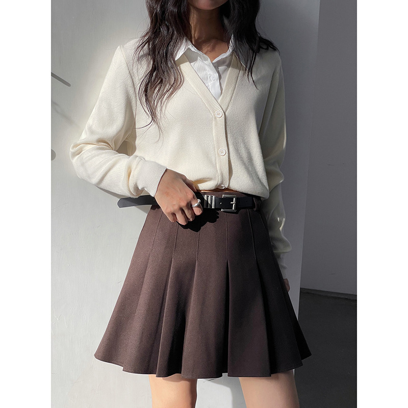 【歌铭】学院风高腰显瘦a字jk短裙女2025夏季新款韩系半身裙N127B|undefined