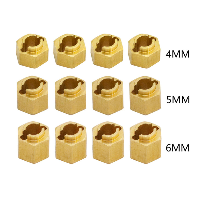 Remote control climbing car upgrade TRAXXAS-1/18 4WD TRX4M brass hexagonal hub widening coupler Remote control climbing car upgrade TRAXXAS-1/18 4WD TRX4M brass hexagonal hub widening coupler