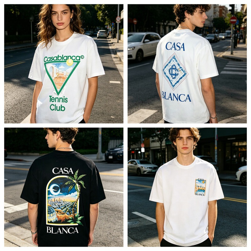 26S New Correct Version of the Kasa Cotton Loose Short-Sleeve T-Shirt, Unisex, Cross-Border Trendy Brand, One-Piece Dropshipping④