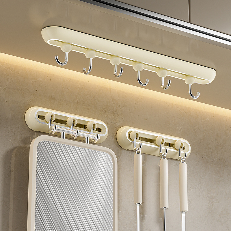Gancho deslizante de lujo universal sin perforación, gancho de pared multifuncional de almacenamiento de carga fuerte detrás de la puerta