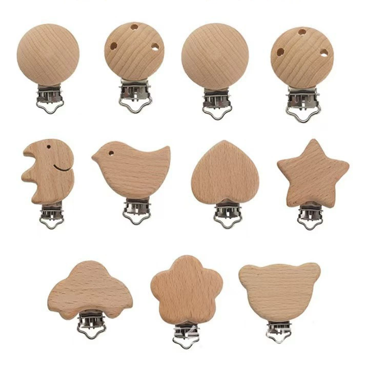 Внешняя торговля Amazon деревянный зажим деревянный соска цепочка ювелирные аксессуары Бук соска зажим животное соска зажим