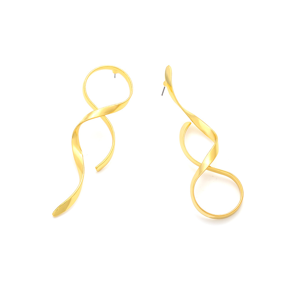 1 Pair Quantity 1 Pair Casual Simple Style Geometric Asymmetrical Plating Alloy Ear Studs