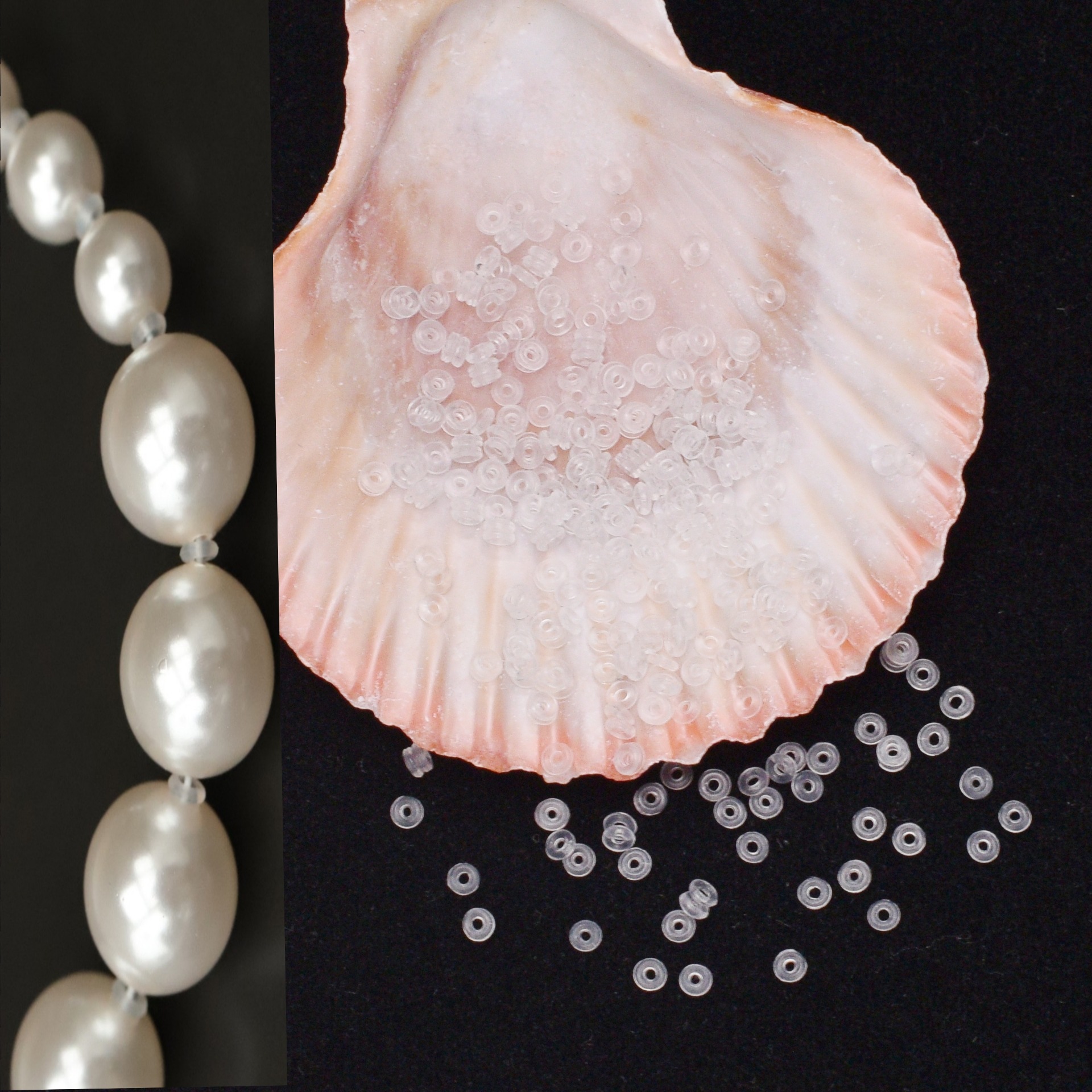 珠宝水晶珍珠垫片透明环保硅胶防滑磨损diy手链串珠配件硅胶隔片