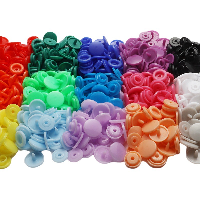 Factory spot T09T3T5T8 plastic steel snap button baby clothes folder resin color plastic snap button