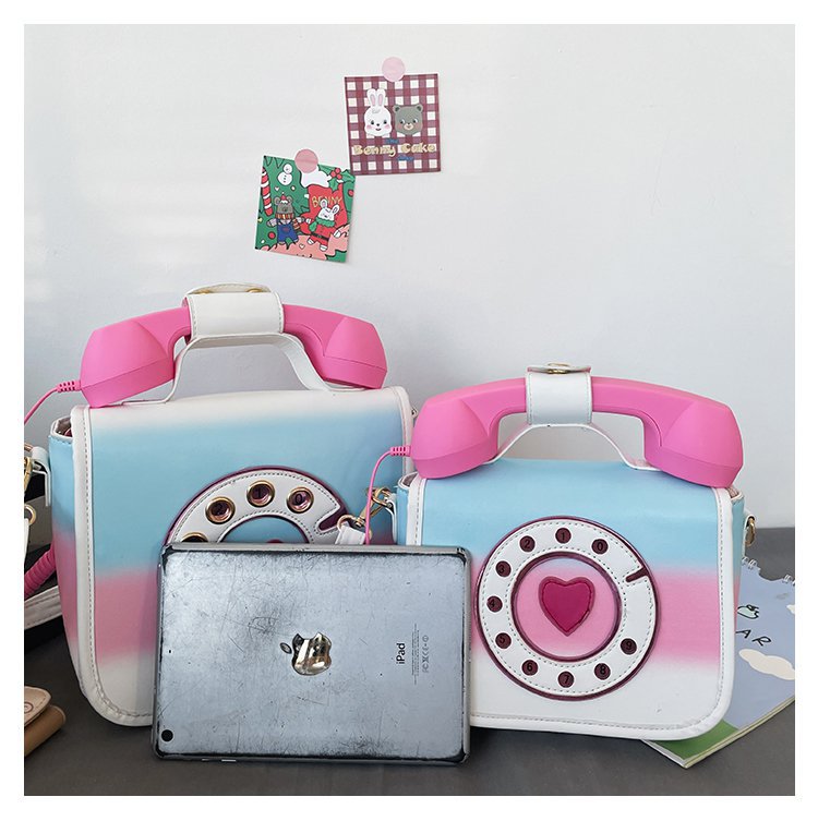 Wholesale Fashion Creative Gradient Color Telephone Messenger Bag Nihaojewelry display picture 13