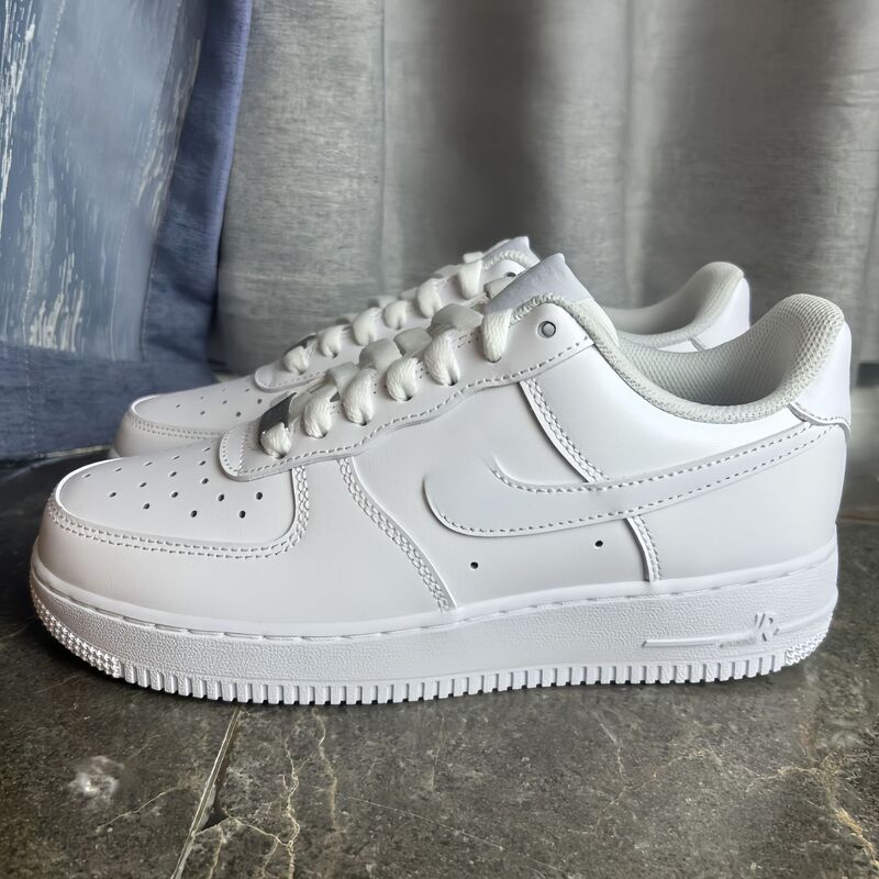 Cross-Border Putian Pure Original Air Force One First-Layer Leather Af1 Campus Versatile White Shoes Sports Shoes Men's and Women's Shoes
