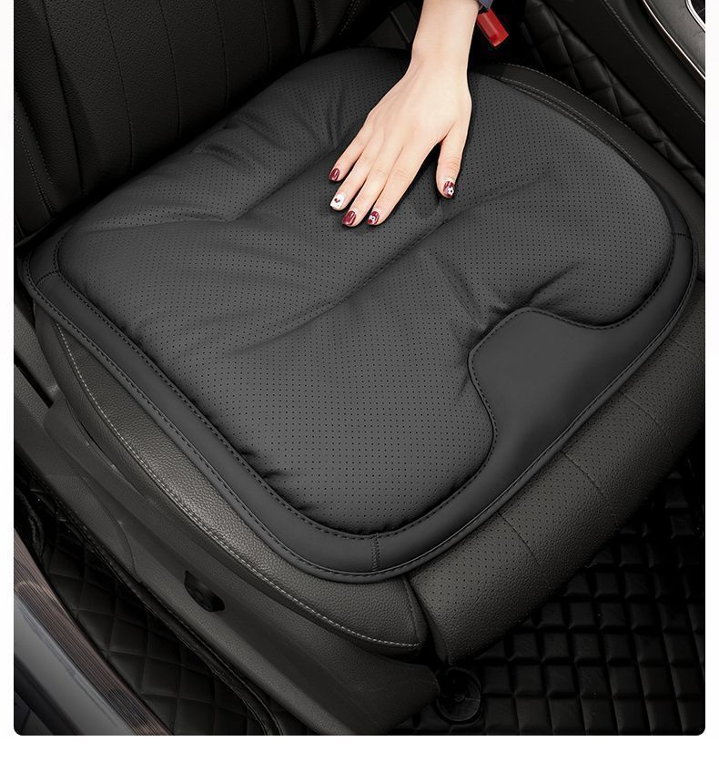 Car seat cushion, suitable for all seasons, made of Nappa leather, compatible with Mercedes-Benz, BMW, Tesla, and features ventilation and breathability