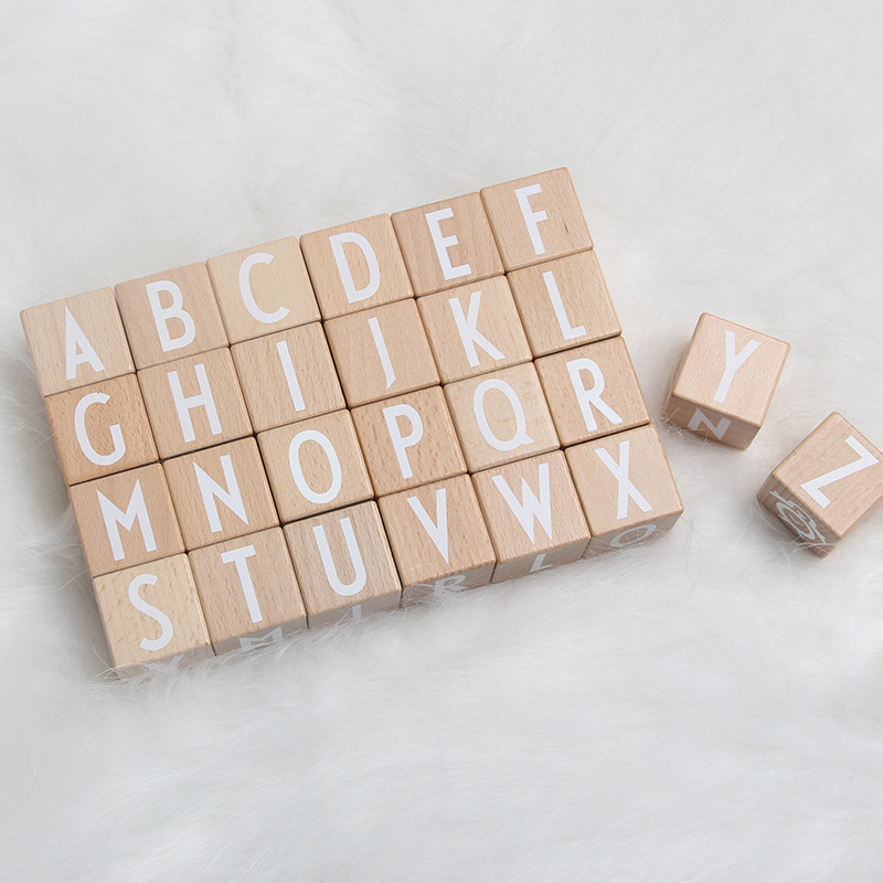 Wooden children's import constructor from natural wood