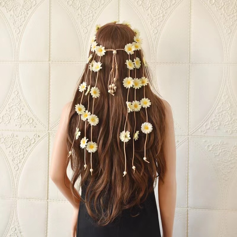 Unisex Pastoral Sunflower Cloth Party Headpieces Wreath display picture 3