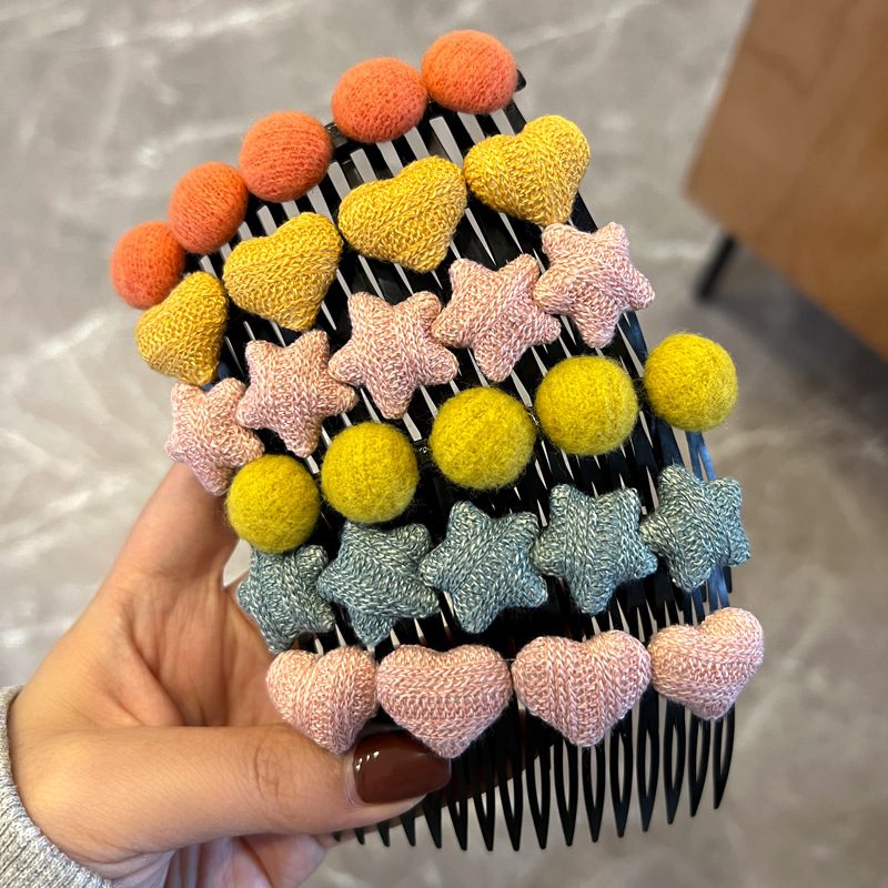 Horquilla de las mujeres Cabeza trasera roto pelo artefacto lindo Bangs pelo peine insertar peine moda pelo roto acabado horquilla updo pelo tocado