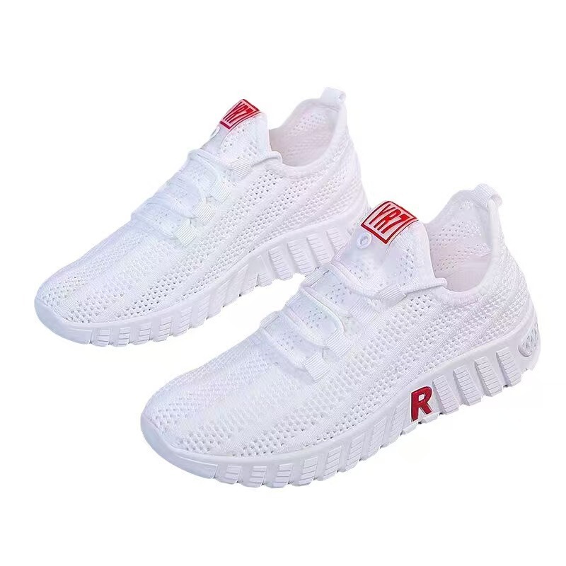 Manufacturer Wholesale Carefully Selected Trendy Shoes for Women, Summer Running Breathable White Walking Casual Sports Mesh Shoes, Versatile for Women