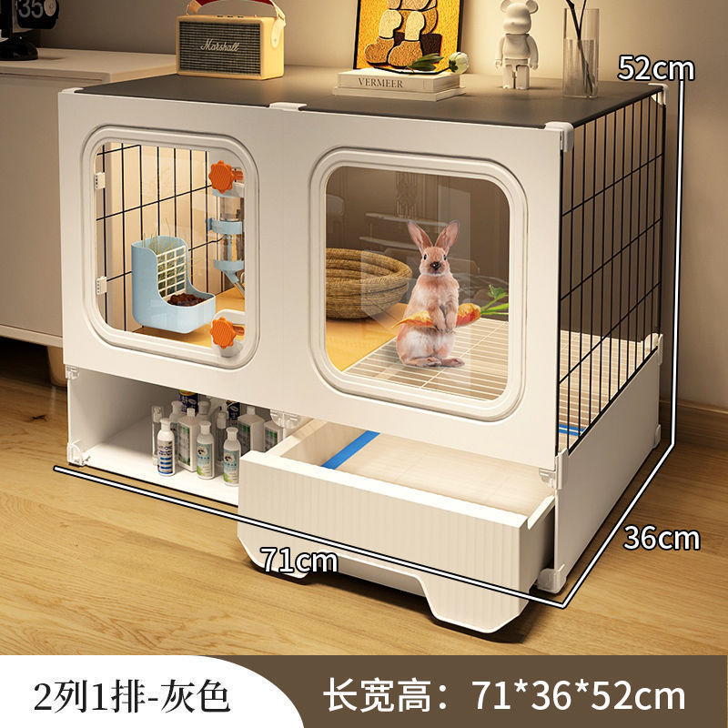 兔笼带厕所家用室内超大号兔别墅养宠物兔荷兰猪豚鼠专用笼子兔窝|undefined