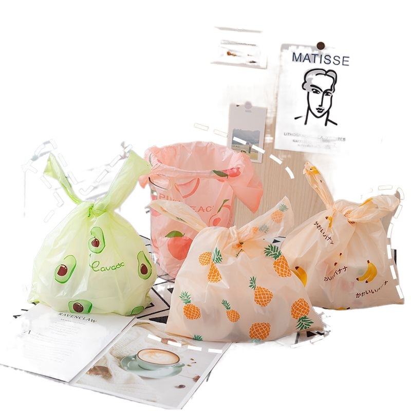 Handheld plastic garbage bag