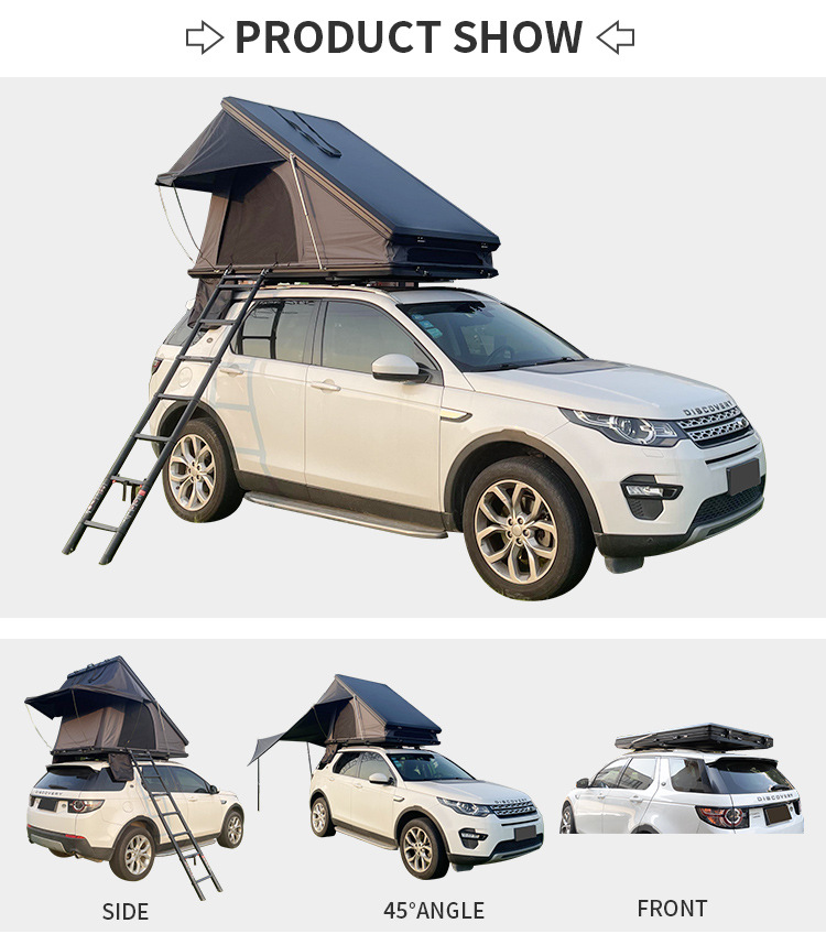 Cross-Border Aluminum Alloy Hard-Shell Roof Tent for Outdoor Camping and Self-Driving Travel, Customized Car Tent 210*130