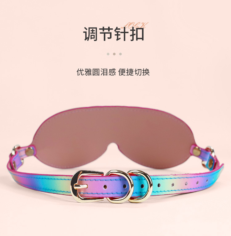 SM-Style Collar and Lead Set in Colorful Leather and Metal for Adult Couples — detail image 24
