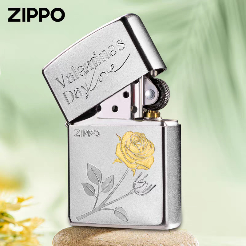 Zippo芝宝正品打火机玫瑰之名情人节个性礼物煤油砂轮送礼|undefined