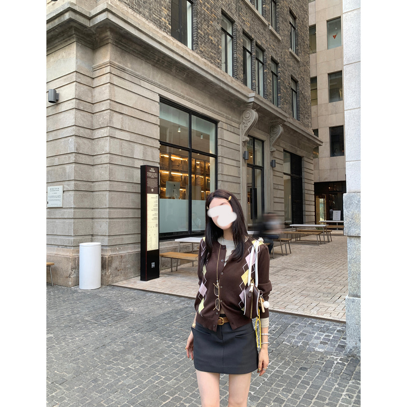 区区欧阳 西装半身裙女秋季新款A字裙辣妹包臀短裙高腰显瘦裙子|undefined