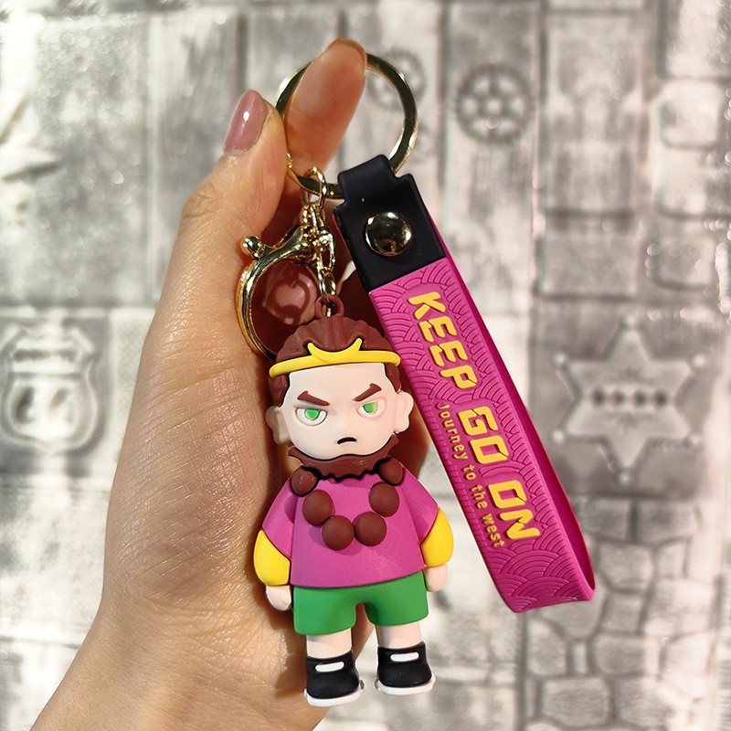 Dibujos animados pvc serie de anime llavero juego de marea muñeca llavero de coche bolsa colgante máquina de garra regalo al por mayor