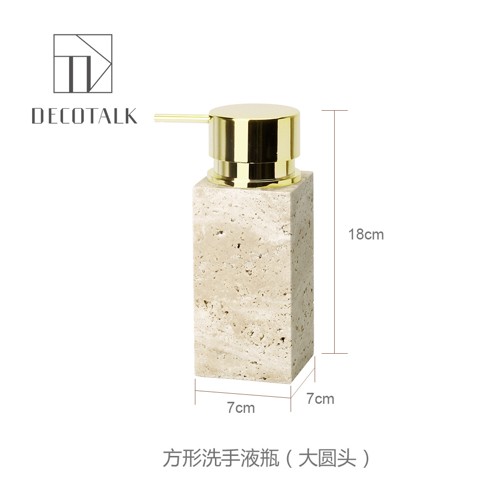 Huangdong Stone Baño de baño de cinco piezas conjunto de lavado conjunto de inodoro de mármol bandeja modelo decoración de la habitación "Viento silencioso"