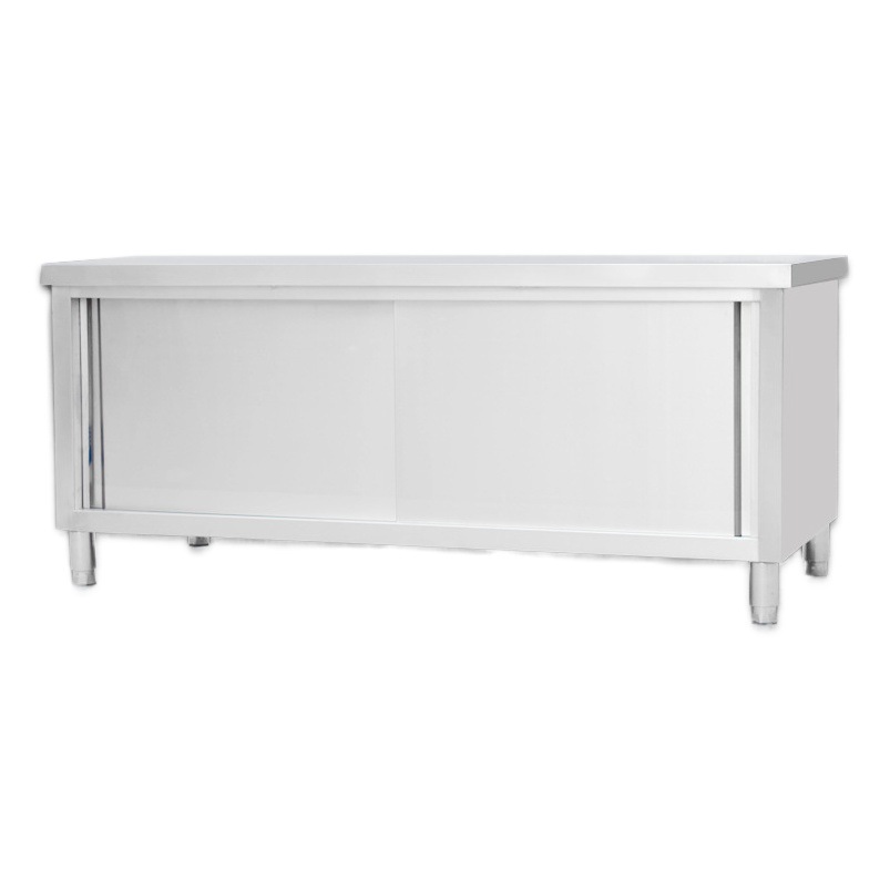 Stainless steel workbench kitchen Operating Table commercial packaging loading table stainless steel sliding door cutting table Workbench