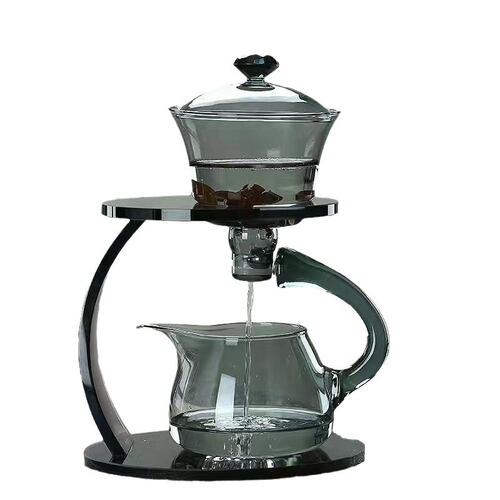 Creative Glass Tea Set for Home Magnetic Bubble Tea Pot Lazy Person Tea Maker Gongfu Tea Cup Glass Lantern Tea Set