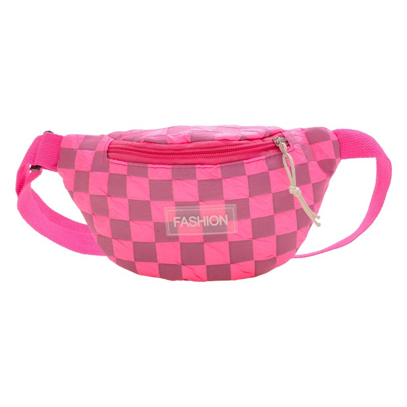 Nuevo estilo tablero de cuadros estilo occidental chico bolsa de mensajero de los niños de moda fresco bolsa de viaje pequeña mochila chica lienzo bolsa de pecho