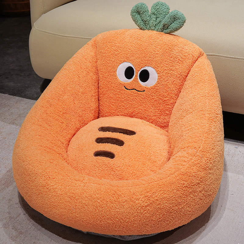 Caricatura encantadora cojín de sofá perezoso sofá de oficina medio rodeado cintura suave en un cojín de futón