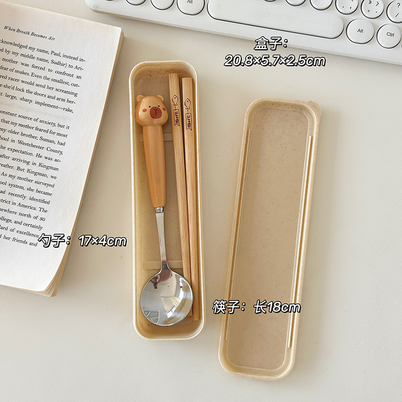 카피숟가락과 젓가락 (베이지색 수납박스)