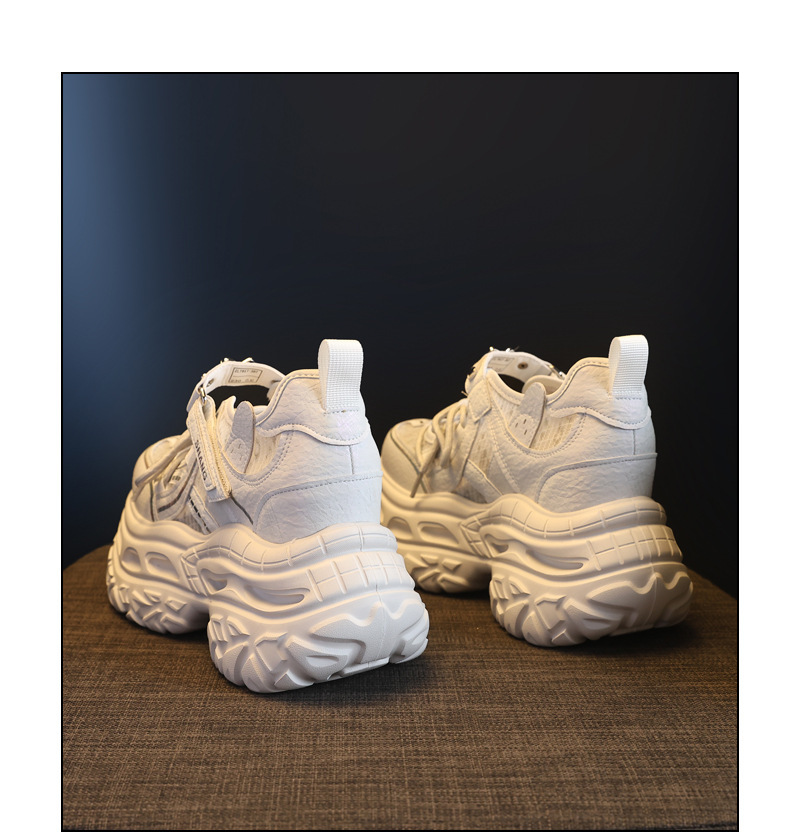 Giày sneaker nữ chunky đế dày lưới thoáng khí tăng chiều cao — màu tím chi tiết 19