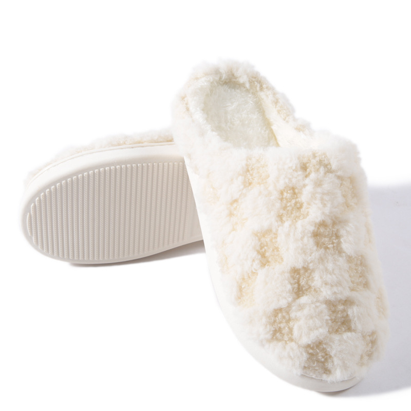 Cross-Border Popular Cotton Slippers for Women in Winter, Amazon Warm and Comfortable Memory Foam Home Slippers Wholesale, Non-Slip