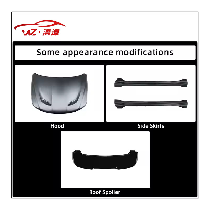 Body Kit Suitable for 2014-2020 Jeep Grand Cherokee, Including Front and Rear Bumpers, Side Skirts, and Hood