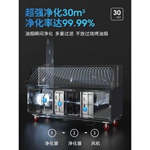 商用无烟烧烤车摆地摊移动净化车户外夜市烤炉油烟净化器环保专用