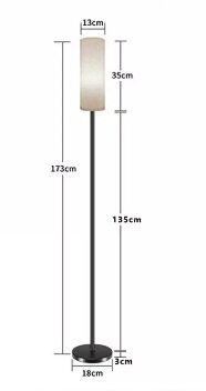Lámpara de Pie Vertical Regulable de Hierro y Acrílico con Luz Tricolor para el Hogar