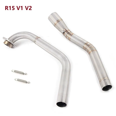 Motorcycle modified exhaust pipe front section R15 V1 V2 V3 stainless steel front section V3 front section (Exhaust pipe) - a-r15-v1-v2