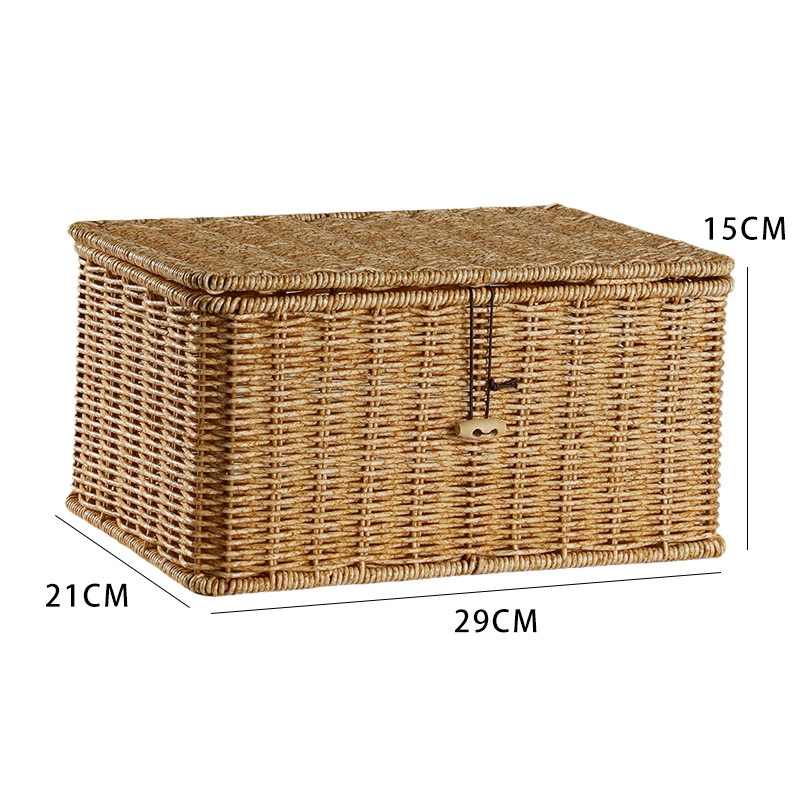 Straw Japanese storage box, woven accessory, storage system