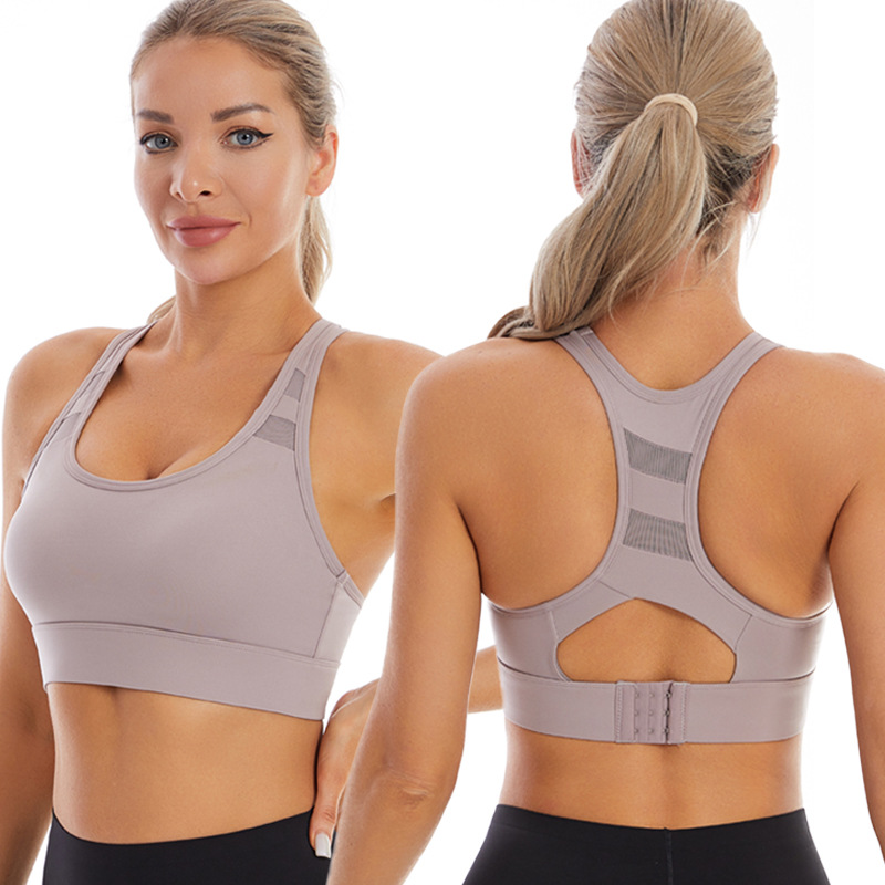 Taza fija transfronteriza, ropa interior deportiva antichoque de alta resistencia, yoga femenino, acondicionamiento físico sin anillo de acero, chaleco deportivo de belleza