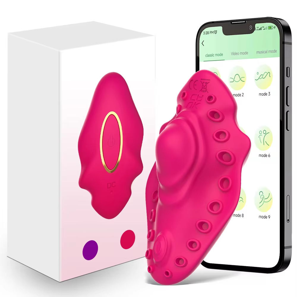 App-Controlled Wearable Clitoral Vibrator with Remote and Suction Cup, Purple — detail image 10
